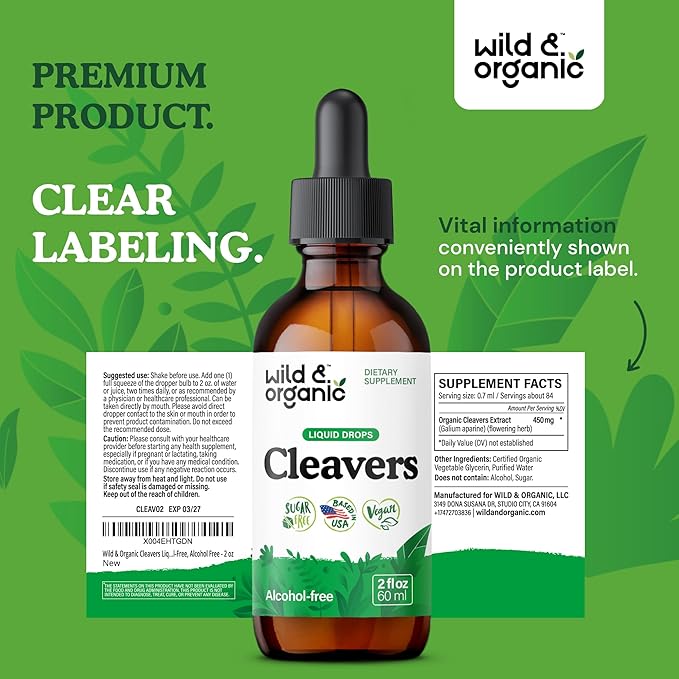 Wild & Organic Cleavers Tincture - Image 9