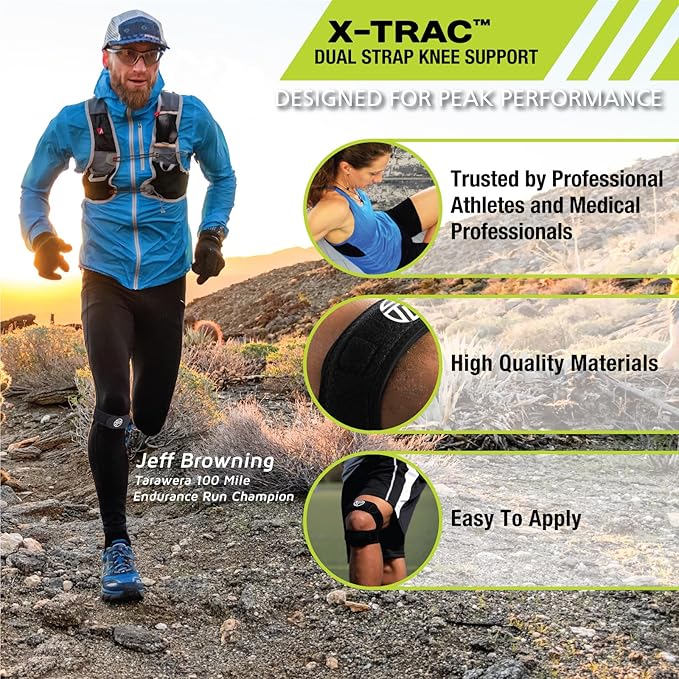 Pro-Tec X-Trac Dual Strap Knee Support, Quadriceps and Patellar Tendon Strap - Image 2