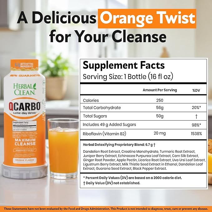 Herbal Clean Qcarbo16 Same-Day Detox Cleanse Drink - Image 3