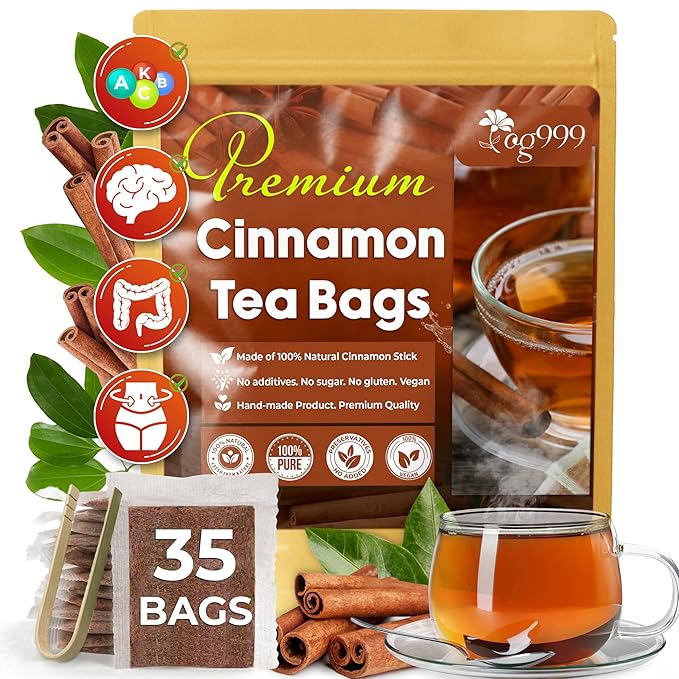 TOG999 Cinnamon Tea, 35 Tea Bags, Pure Ceylon Cinnamon, Natural & Vegan by TOG999TeaOrganicGarden