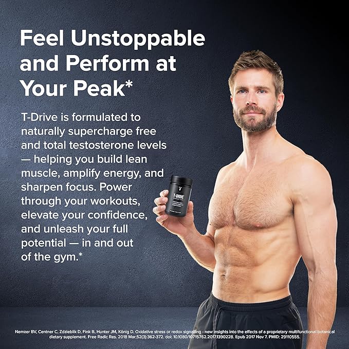 InnoSupps T-Drive Testosterone Booster Enhance Performance Amplify Muscle Growth - Image 7