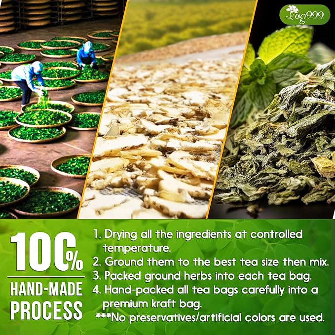 TOG999, Premium Moringa Ginger Peppermint Herbal Tea – 120 Tea Bags – - Image 7