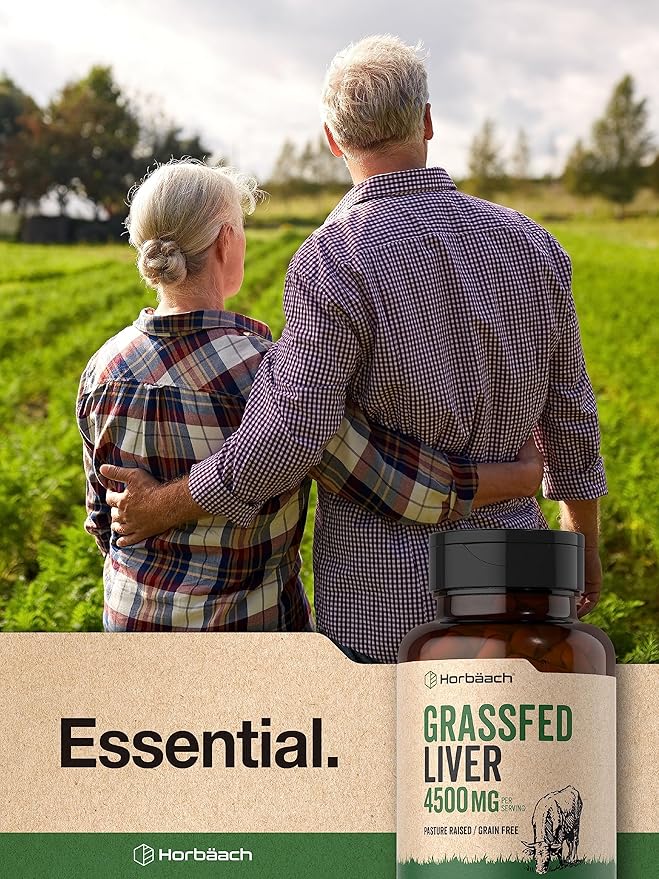 Horbäach Grass Fed Beef Liver | 4500mg | 90 Capsules | Desiccated, Pasture - Image 6