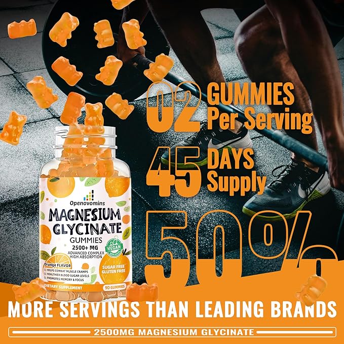 Magnesium Glycinate Gummies- Sugar Free Magnesium Potassium Supplement - Image 9