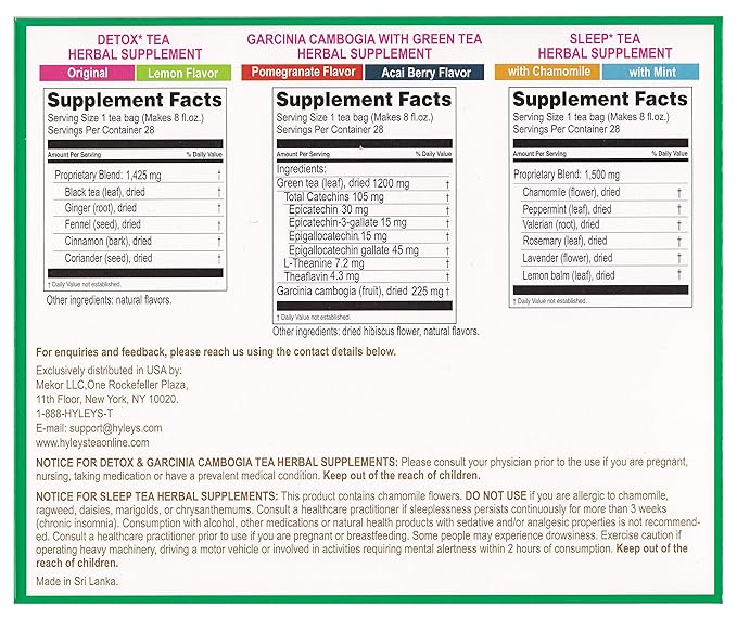 Hyleys Detox Tea for Cleanse – 28 Day Detox Kit - Image 2