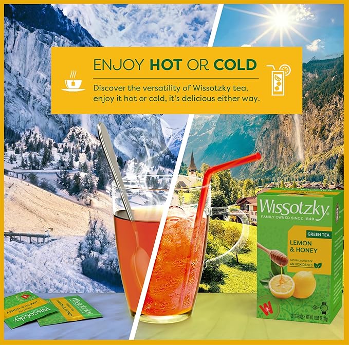 Wissotzky Lemon & Honey Green Tea | Antioxidant Rich | Soothing Honey Lemon Tea - Image 4
