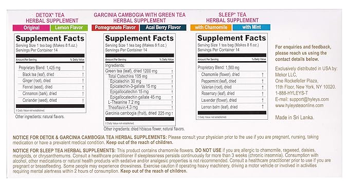 Hyleys Detox Tea 14 Day Cleanse Kit – 42 Tea Bags – Herbal Supplement - Image 2