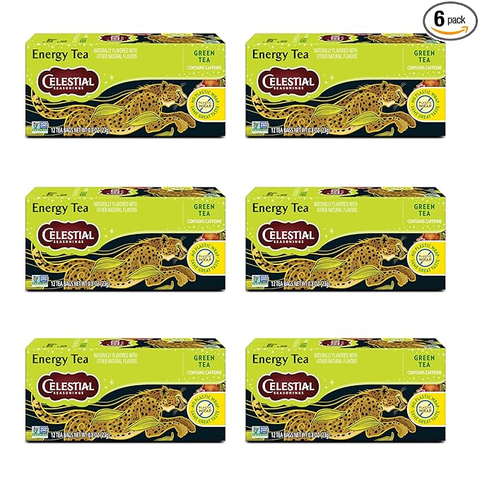 Celestial Seasonings Energy Green Tea, Caffeinated, 12 Tea Bags Box by CelestialSeasonings