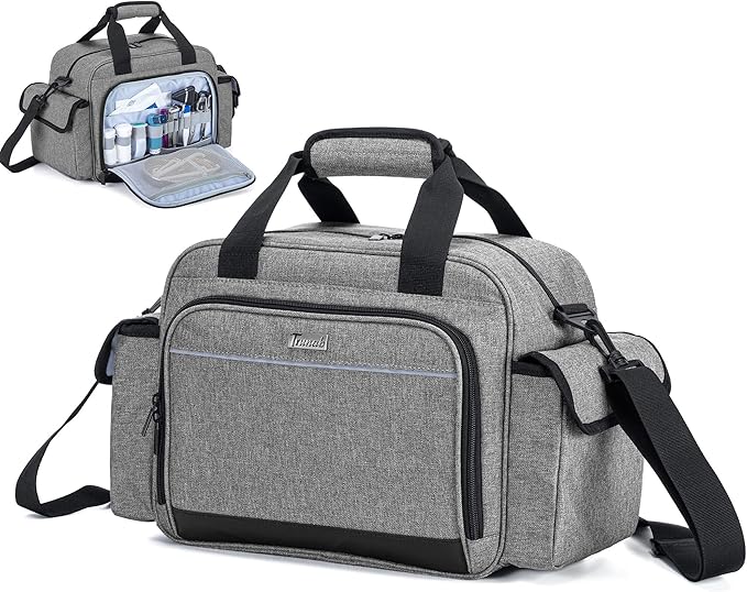 Trunab Home Health Nurse Bag Empty, Portable Medical Supplies Shoulder Bag by Trunab